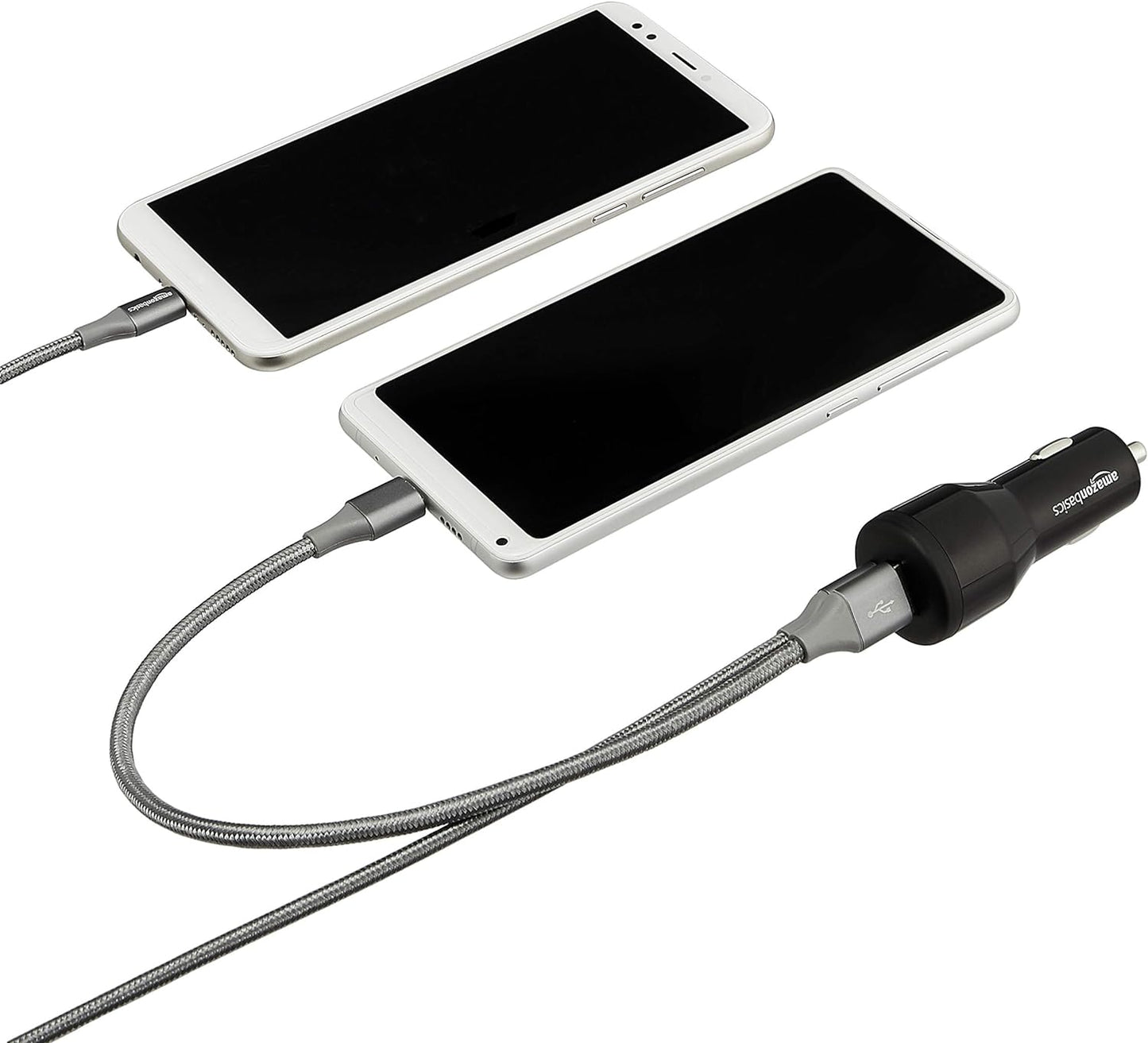 USB C 18W with Power Delivery and 12W USB a Car Charger, Black